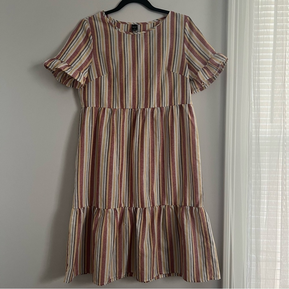 Elegant Striped Midi Dress